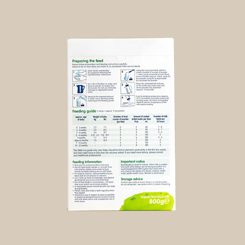 HiPP Organic 1 First Infant Baby Milk Powder from Birth 800g