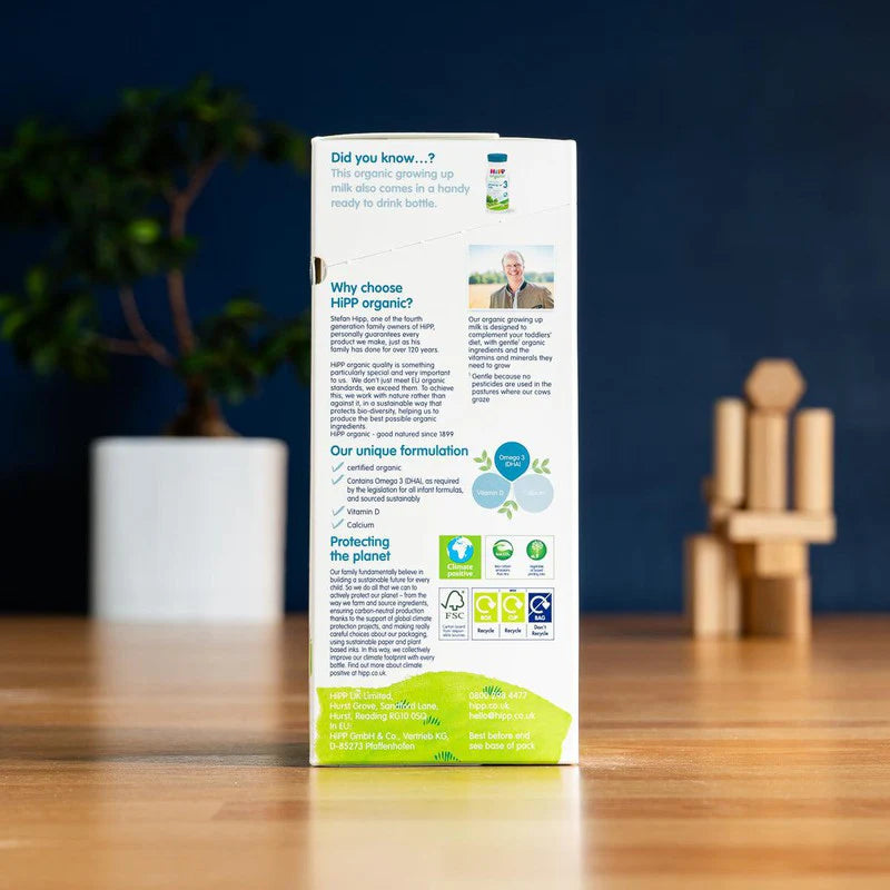 HiPP Organic 3 Growing up Baby Milk Powder from 12 months onwards 600g